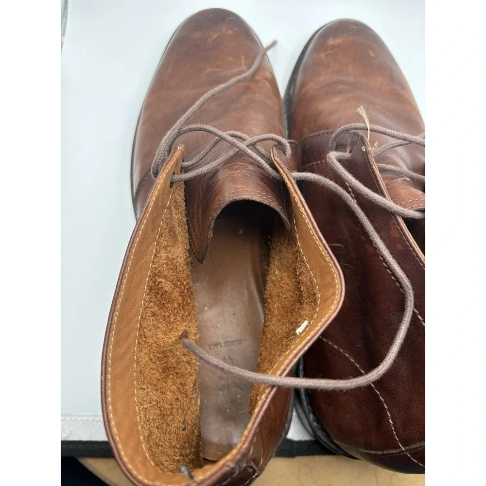 Frye Mens Brown Leather Paul Chukka Boots‎ Laced Size 11D Ankle